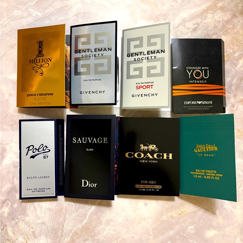 Men's Luxury Designer Cologne Sampler 8pc